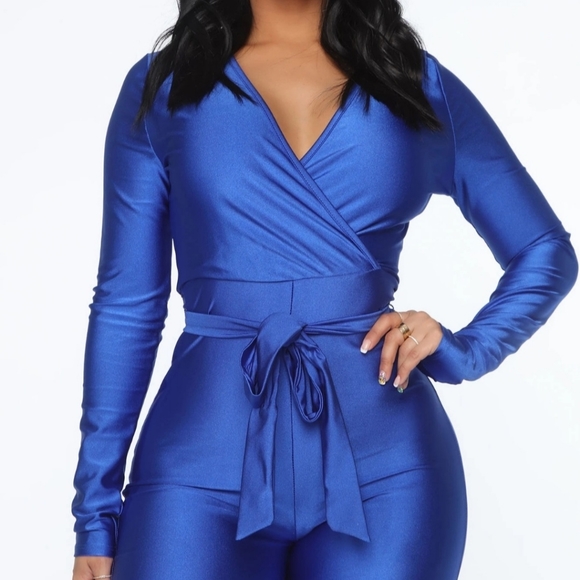 FN | Royal Surplice Jumpsuit - Picture 2 of 3